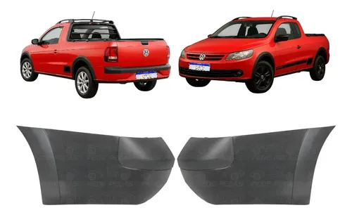 Polaina Parachoque Traseiro Saveiro G5 G6 2009 A 2016 S/furo