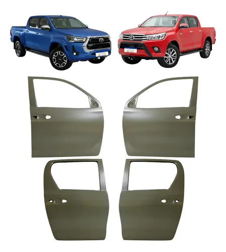 Jogo Porta Hilux 2016 2017 2018 2019 2020 2021 2022 A 2025 Dianteira Ambos Os Lados Cinza