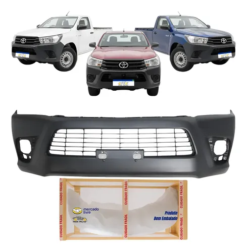 Parachoque Dianteiro Toyota Hilux 2016 2017 2018 C/grade Preto Texturizado