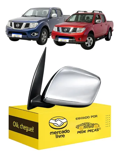 Retrovisor Esquerdo Elétrico Cromado Frontier 2008 A 2016  Esquerdo/motorista