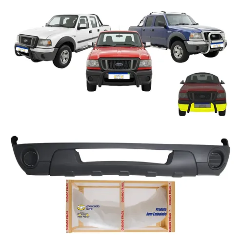 Spoiler Parachoque Ranger 2005 2006 2007 2008 2009 Preto