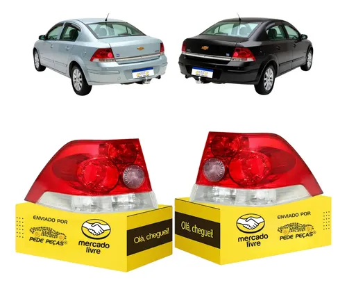 Par Lanterna Chevrolet Vectra Sedan 2006 07 08 09 2010 2011 Ambos Lados Vermelho