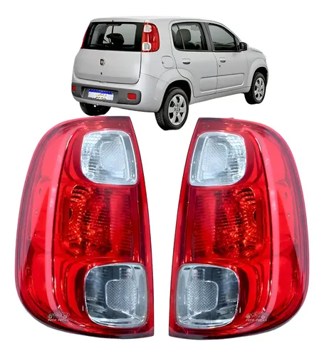 Par Lanterna Fiat Uno Vivace 2010 2011 2012 13 14 15 16 Nova Ambos Lados Vermelho
