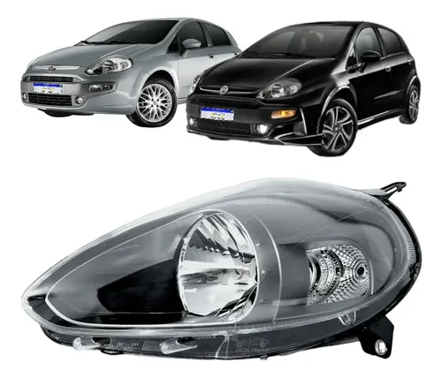 Farol Fiat Punto Mascara Cinza 2013 A 2017 Novo Esquerdo Esquerdo/motorista