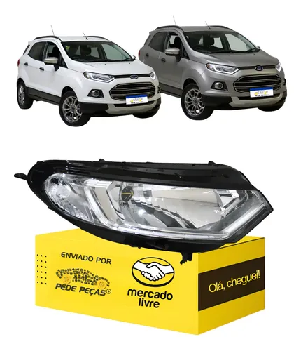 Farol Ford Ecosport 2013 2014 2015 2016 2017 C/led Direito Direito/passageiro