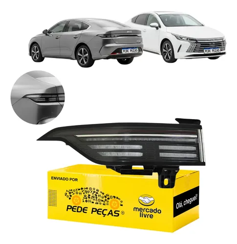 Lanterna Traseira Byd King 2024 25 26 2027 Full Led Nova Le Esquerdo/motorista Fume