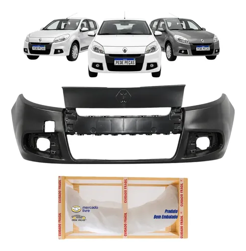 Parachoque Dianteiro Renault Sandero 2011 2012 2013 2014 Preto
