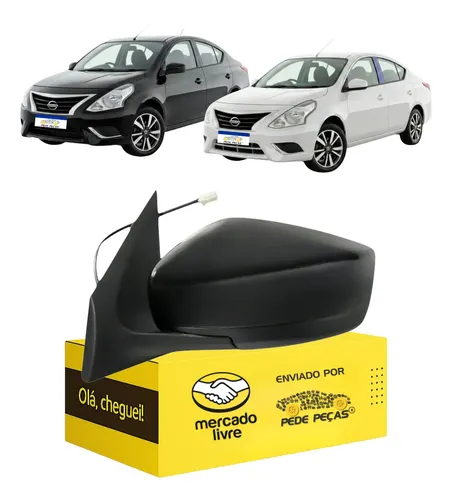Retrovisor Esquerdo Versa 2016 17 18 19 20 2021 Sem Pisca