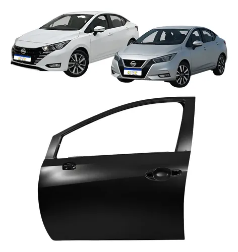 Porta Dianteira Esquerda Nissan Versa 2021 2022 A 2025 Novo Dianteira Esquerda Preto
