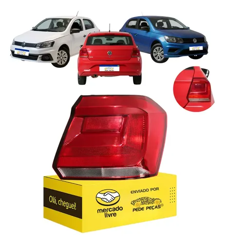 Lanterna Direita Gol G7 G8 2017 2018 2019 2020 2021 22 2023 Direito/passageiro Vermelho