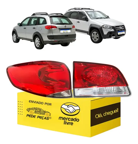 Par Sinaleira Palio Weekend 2009 A 2017 2018 2019 2020 L.e Esquerdo/motorista Vermelho