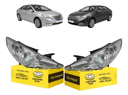 Par Farol Sinaleira Sonata 2011 2012 2013 Manual Sem Xenon Ambos Lados