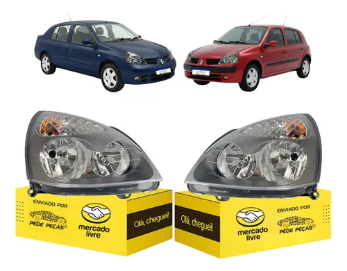 Par Farol Dianteiro Renault Clio 2004 2005 2006 2007 A 2012 Direito