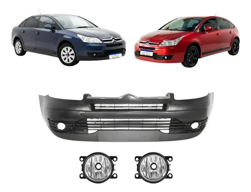 Parachoque Citroen C4 Completo C/ Milha 2007 A 2013 Preto