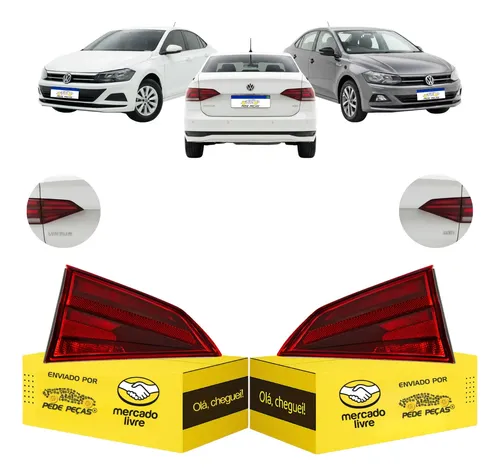 Par Sinaleira Traseira Tampa Vw Virtus 2017 18 19 20 21 2022 Ambos Lados