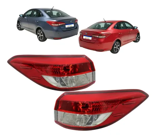 Lanterna Toyota Yaris Sedan 2019 2020 2021 A 2025 Canto Par  Ambos Lados Vermelho