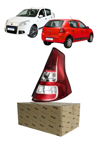 Lanterna Direita Renault Sandero 2012 A 2014 Borda Vermelha Direito/passageiro Vermelho