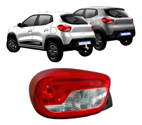 Lanterna Renault Kwid 2017 2018 2019 2020 2021 2022 A 25 Le Esquerdo/motorista Vermelho