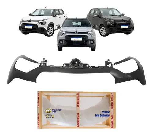 Parachoque Superior Citroen C3 2022 A 2026 Novo Preto