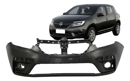Parachoque Sandero Logan Iconic Intense Life Zen 2020 A 2023 Preto