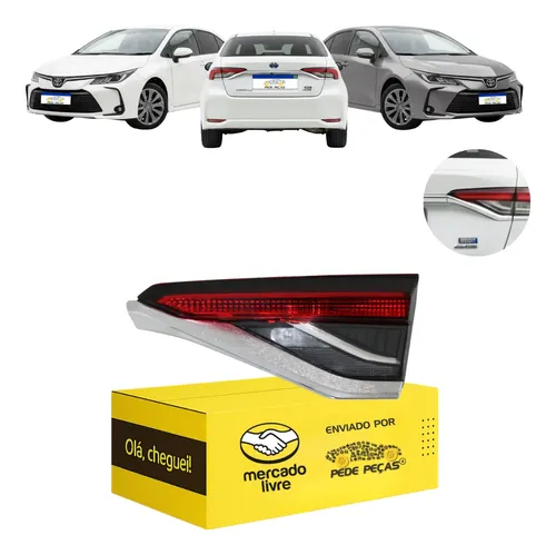 Lanterna Tampa Toyota Corolla Gli 2020 2021 A 2026 S/led Ld Direito/passageiro Vermelho