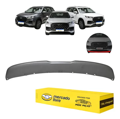Aplique Spoiler Parachoque Dianteiro Tiggo 8 Pro 2022 A 2026 Cinza