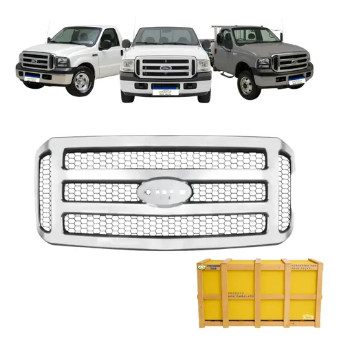 Grade Cromada F250 2006 2007 2008 2009 2010 2011 2012 Nova Cromado Brilhante