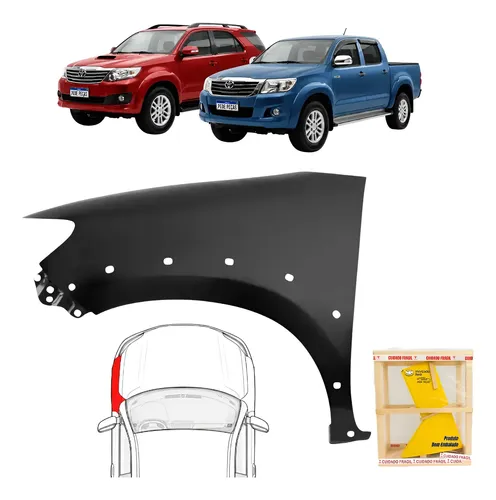 Paralama Toyota Hilux E Sw4 Sr Srv 2012 2013 2014 2015 Le