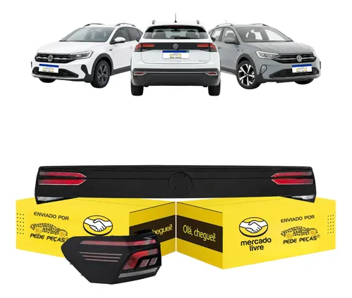 Kit Lanterna Central E Esquerda Nivus 2020 21 22 23 A 2026 Esquerdo/motorista Fume