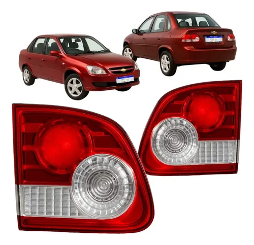 Par Lanterna Tampa Chevrolet Classic Ls Advantage 2010 A 16 Ambos Lados Vermelho