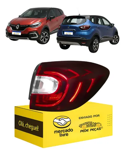 Lanterna Sinaleira Captur 2017 2018 2019 2020 2021 Led L.d Direito/passageiro Vermelho