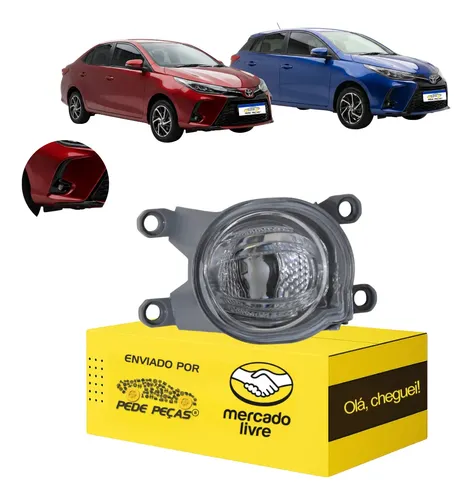 Farol Milha Toyota Yaris Hatch Sedan Xls 2023 A 2025 Led Ld Cristal