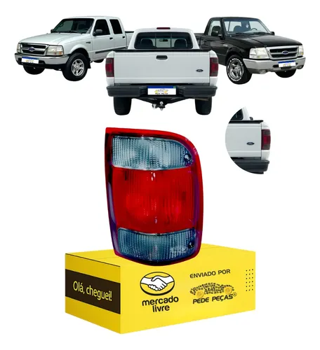 Sinaleira Traseira Ford Ranger 1998 99 A 03 2004 Fumê Ld Direito/passageiro Bicolor/fumê
