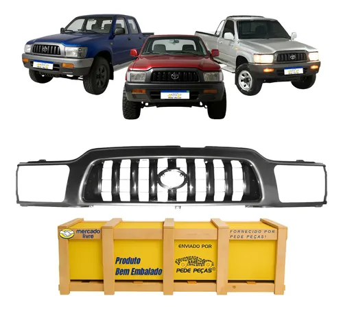 Grade Superior Parachoque Toyota Hilux 2002 2003 2004 Cinza