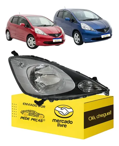 Farol Direito Honda Fit 2009 2010 2011 2012 Dx Ex Exl Lx Lxl Direito/passageiro