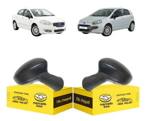 Retrovisor Fiat Linea Punto 2008 2009 10 A 2017 Elétrico Par